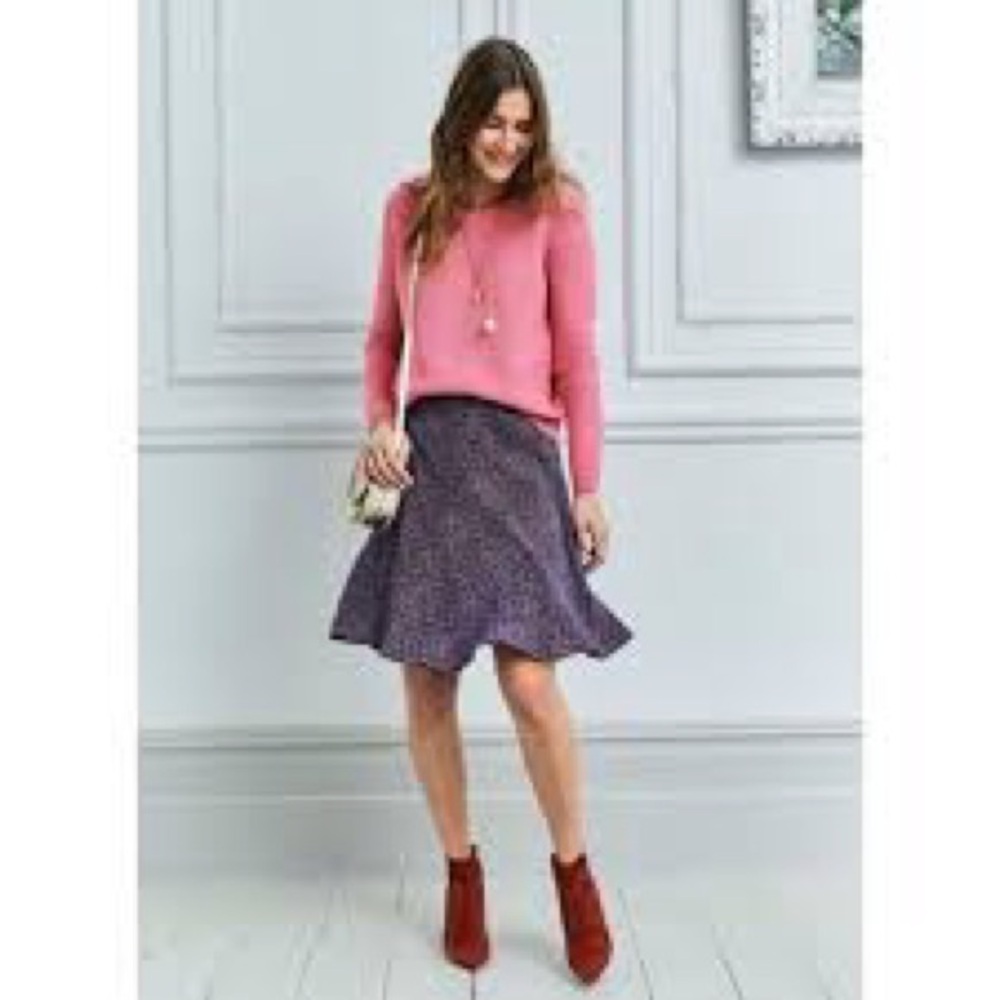 Boden Virginia Navy Floral Skirt